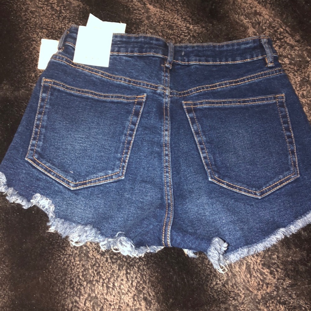 Hi Rise Denim Shorts - Picture 3 of 6